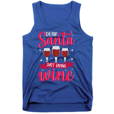 Dear Santa Just Bring Wine Gift Tank Top