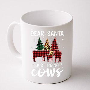 Dear Santa Just Bring Cows Christmas Buffalo Plaid Coffee Mug