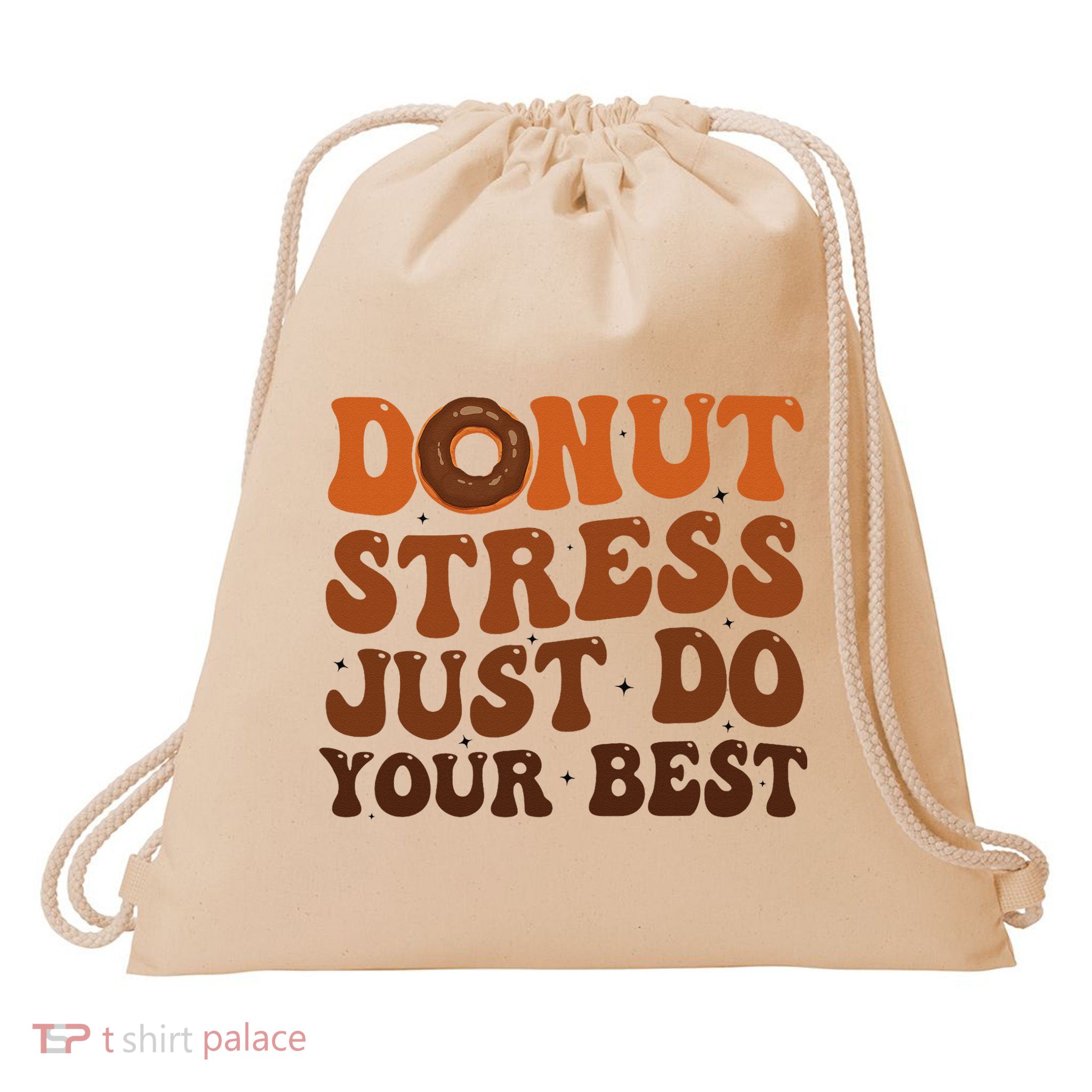 Donut Stress Just Do Your Best Rock The Test Day Teachers Drawstring Bag