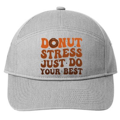 Donut Stress Just Do Your Best Rock The Test Day Teachers 7-Panel Snapback Hat