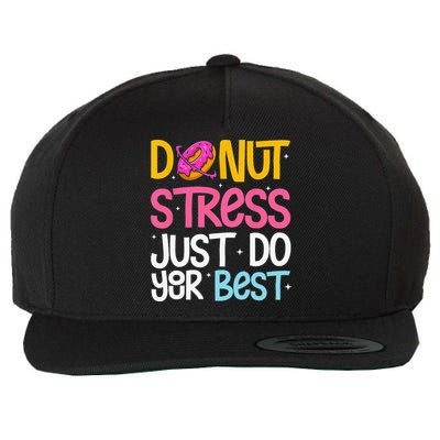 Donut Stress Just Do Your Best Rock The Test Day Teacher Wool Snapback Cap