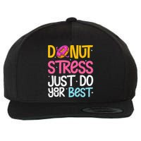Donut Stress Just Do Your Best Rock The Test Day Teacher Wool Snapback Cap