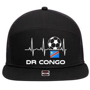 Drc Soccer Jersey Great Gift Democratic Republic Of The Congo Meaningful Gift 7 Panel Mesh Trucker Snapback Hat