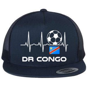 Drc Soccer Jersey Great Gift Democratic Republic Of The Congo Meaningful Gift Flat Bill Trucker Hat