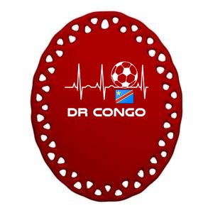 Drc Soccer Jersey Great Gift Democratic Republic Of The Congo Meaningful Gift Ceramic Oval Ornament