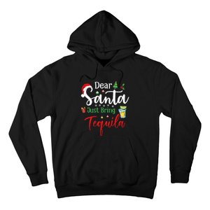 Dear Santa Just Bring Tequila Funny Drinking Christmas Hoodie