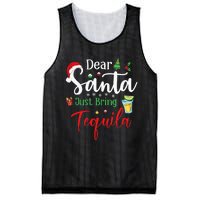 Dear Santa Just Bring Tequila Funny Drinking Christmas Mesh Reversible Basketball Jersey Tank