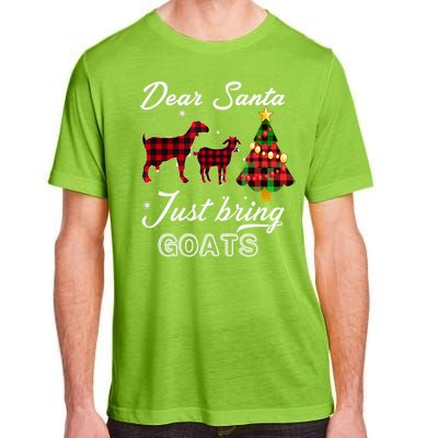 Dear Santa Just Bring Goats Christmas Gift Adult ChromaSoft Performance T-Shirt