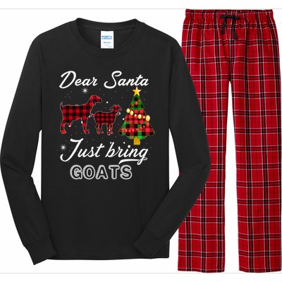 Dear Santa Just Bring Goats Christmas Gift Long Sleeve Pajama Set