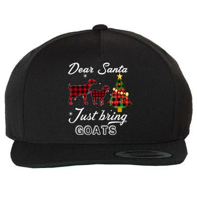 Dear Santa Just Bring Goats Christmas Gift Wool Snapback Cap