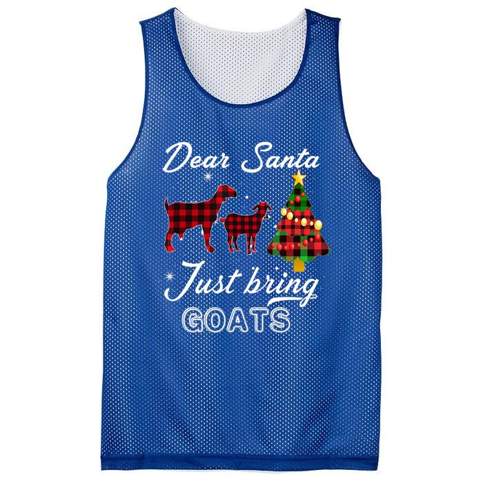 Dear Santa Just Bring Goats Christmas Gift Mesh Reversible Basketball Jersey Tank