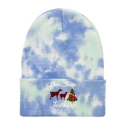 Dear Santa Just Bring Goats Christmas Gift Tie Dye 12in Knit Beanie