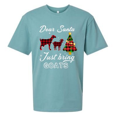 Dear Santa Just Bring Goats Christmas Gift Sueded Cloud Jersey T-Shirt