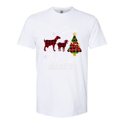 Dear Santa Just Bring Goats Christmas Gift Softstyle CVC T-Shirt