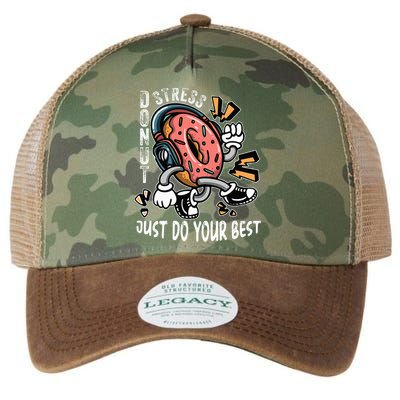 Donut Stress Just Do Your Best Awesome Teachers Testing Day Legacy Tie Dye Trucker Hat