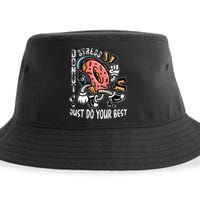 Donut Stress Just Do Your Best Awesome Teachers Testing Day Sustainable Bucket Hat
