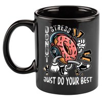 Donut Stress Just Do Your Best Awesome Teachers Testing Day 11oz C Handle Ceramic Mug