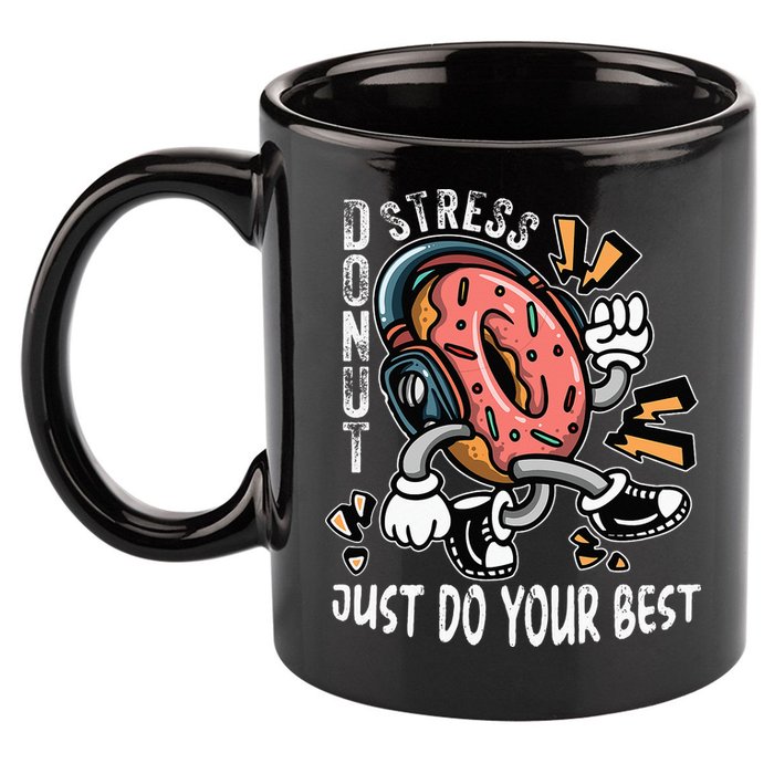 Donut Stress Just Do Your Best Awesome Teachers Testing Day 11oz C Handle Ceramic Mug