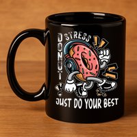 Donut Stress Just Do Your Best Awesome Teachers Testing Day 11oz C Handle Ceramic Mug