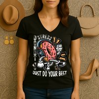 Donut Stress Just Do Your Best Awesome Teachers Testing Day Women's V-Neck T-Shirt