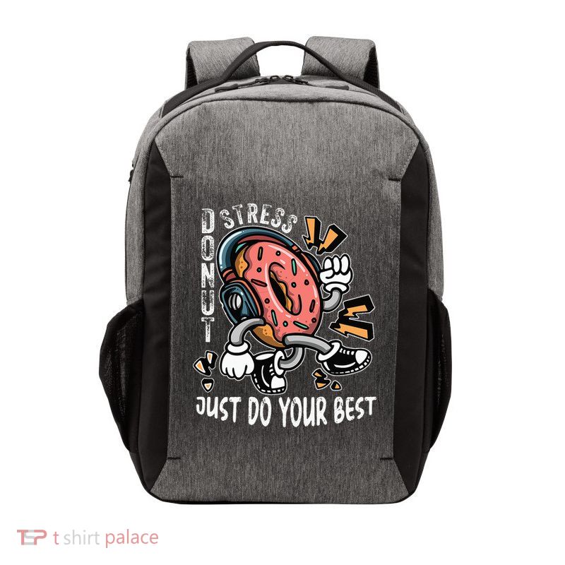 Donut Stress Just Do Your Best Awesome Teachers Testing Day Vector Backpack