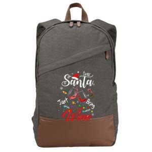 Dear Santa Just Bring Wine To Celebrate Cute Christmas Great Gift Cotton Canvas Backpack