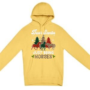 Dear Santa Just Bring Horses Santa Leopard Christmas Cool Gift Premium Pullover Hoodie