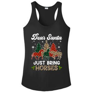 Dear Santa Just Bring Horses Santa Leopard Christmas Cool Gift Ladies PosiCharge Competitor Racerback Tank