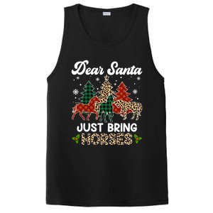 Dear Santa Just Bring Horses Santa Leopard Christmas Cool Gift PosiCharge Competitor Tank