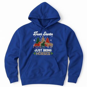 Dear Santa Just Bring Horses Santa Leopard Christmas Cool Gift Hoodie