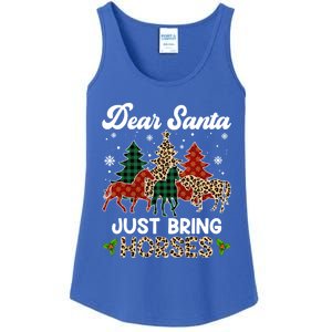 Dear Santa Just Bring Horses Santa Leopard Christmas Cool Gift Ladies Essential Tank