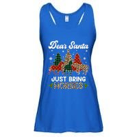 Dear Santa Just Bring Horses Santa Leopard Christmas Cool Gift Ladies Essential Flowy Tank