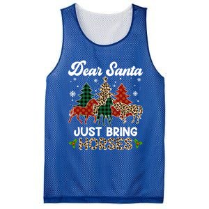 Dear Santa Just Bring Horses Santa Leopard Christmas Cool Gift Mesh Reversible Basketball Jersey Tank