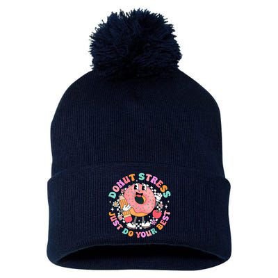 Donus Stress Just Do Your Best State Testing Pom Pom 12in Knit Beanie