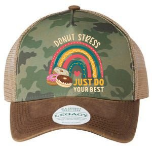 Donut Stress Just Do Your Best Rock The Test Day Teacher Legacy Tie Dye Trucker Hat