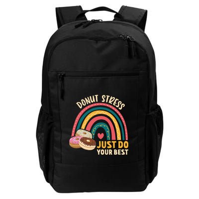 Donut Stress Just Do Your Best Rock The Test Day Teacher Backpack