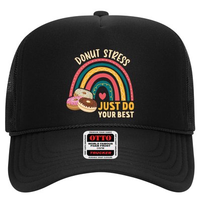 Donut Stress Just Do Your Best Rock The Test Day Teacher Trucker Hat