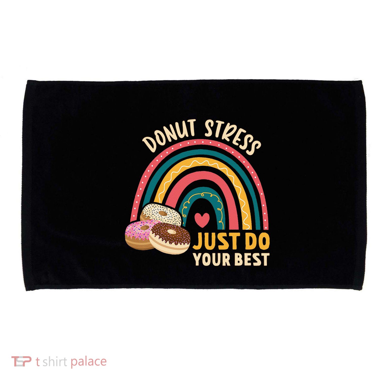 Donut Stress Just Do Your Best Rock The Test Day Teacher Microfiber Hand Towel