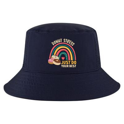 Donut Stress Just Do Your Best Rock The Test Day Teacher Cool Comfort Performance Bucket Hat