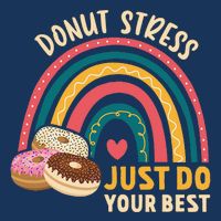 Donut Stress Just Do Your Best Rock The Test Day Teacher Drawstring Bag