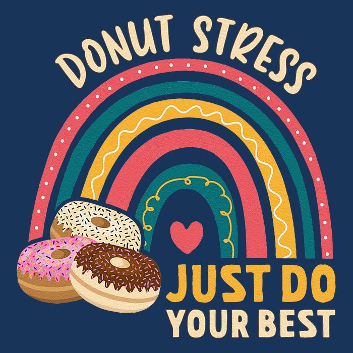 Donut Stress Just Do Your Best Rock The Test Day Teacher Drawstring Bag