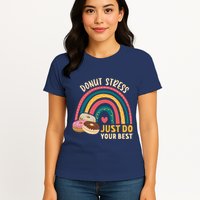 Donut Stress Just Do Your Best Rock The Test Day Teacher Womens T-Shirt