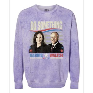 Do Something Kamala Harris Walz 2024 President Campaign Colorblast Crewneck Sweatshirt