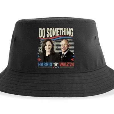 Do Something Kamala Harris Walz 2024 President Campaign Sustainable Bucket Hat