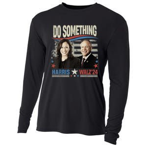 Do Something Kamala Harris Walz 2024 President Campaign Cooling Performance Long Sleeve Crew