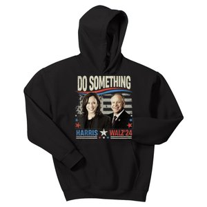 Do Something Kamala Harris Walz 2024 President Campaign Kids Hoodie