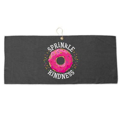 Donut Sprinnkle Kindness Funny Doughnut Love Funny Gift Large Microfiber Waffle Golf Towel