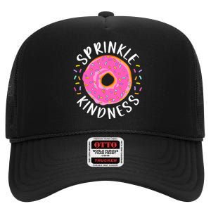 Donut Sprinkle Kindness Funny Girl Women Doughnut Lover High Crown Mesh Back Trucker Hat