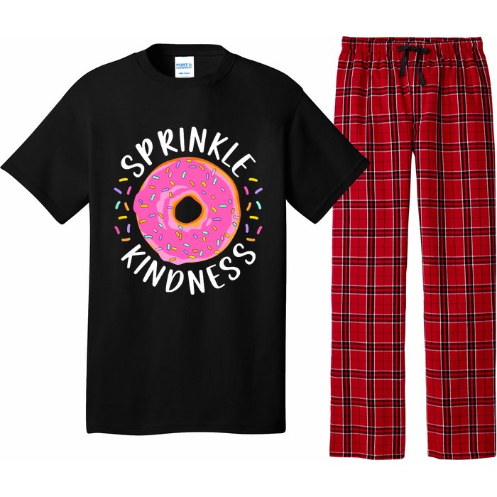 Donut Sprinkle Kindness Funny Girl Women Doughnut Lover Pajama Set