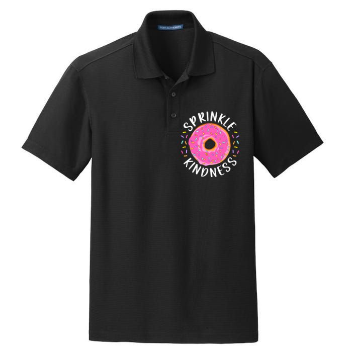 Donut Sprinkle Kindness Funny Girl Women Doughnut Lover Dry Zone Grid Polo